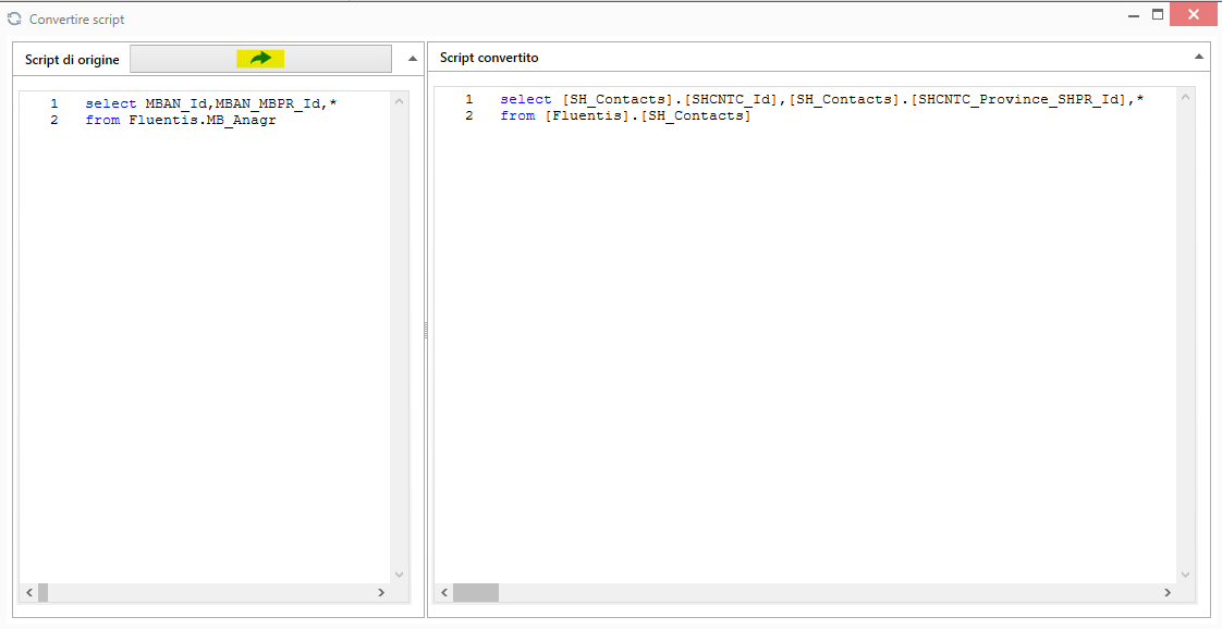 script convertito